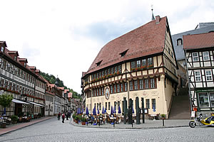 Blick auf den Marktplatz von Stolberg
